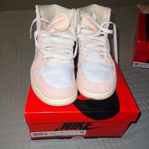 Jordan Women's Sneakers in Pink and White